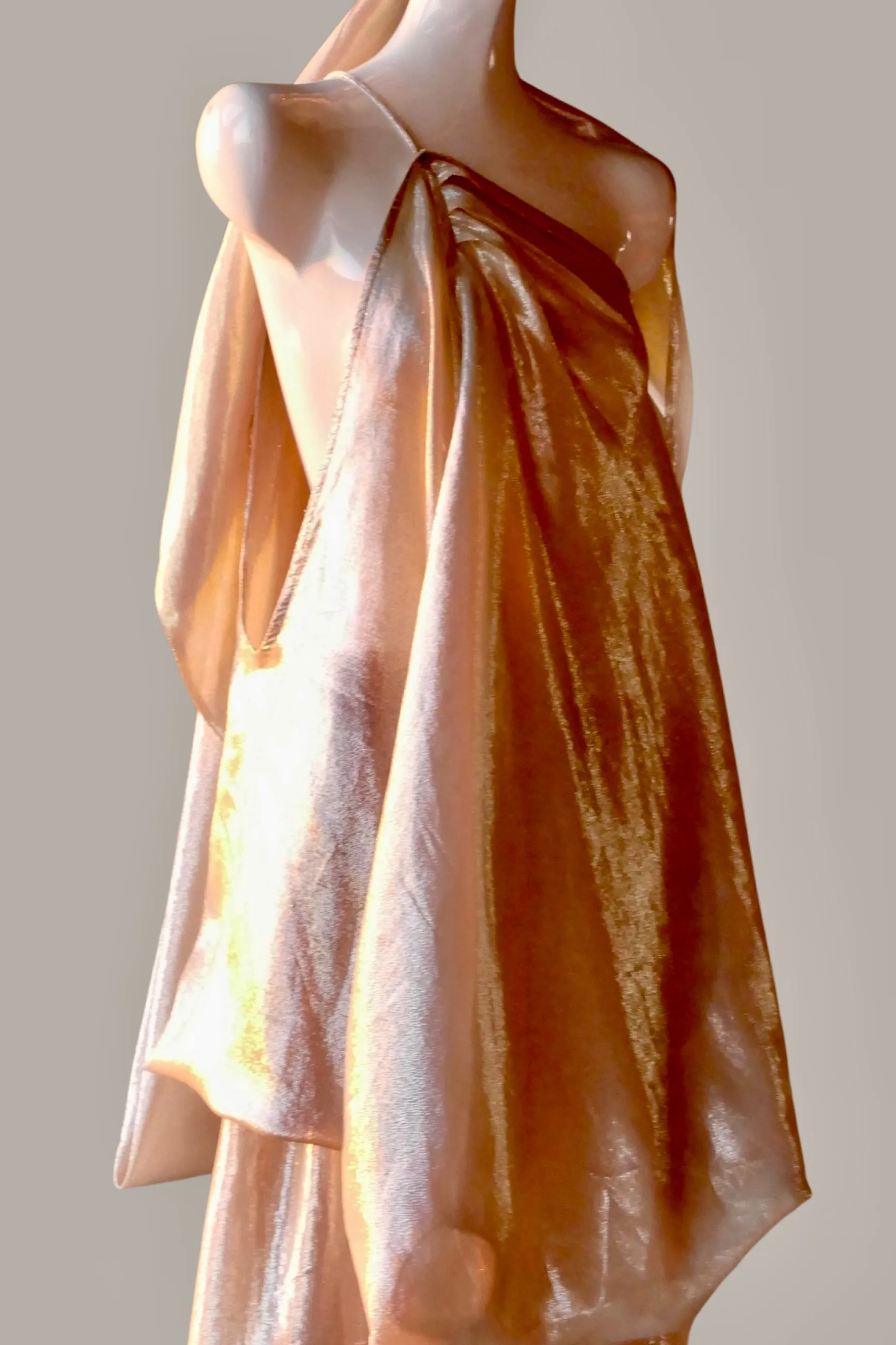 Infinite Mantaray Gown Silk Lame’ Cocca/Silver {Made to Order}