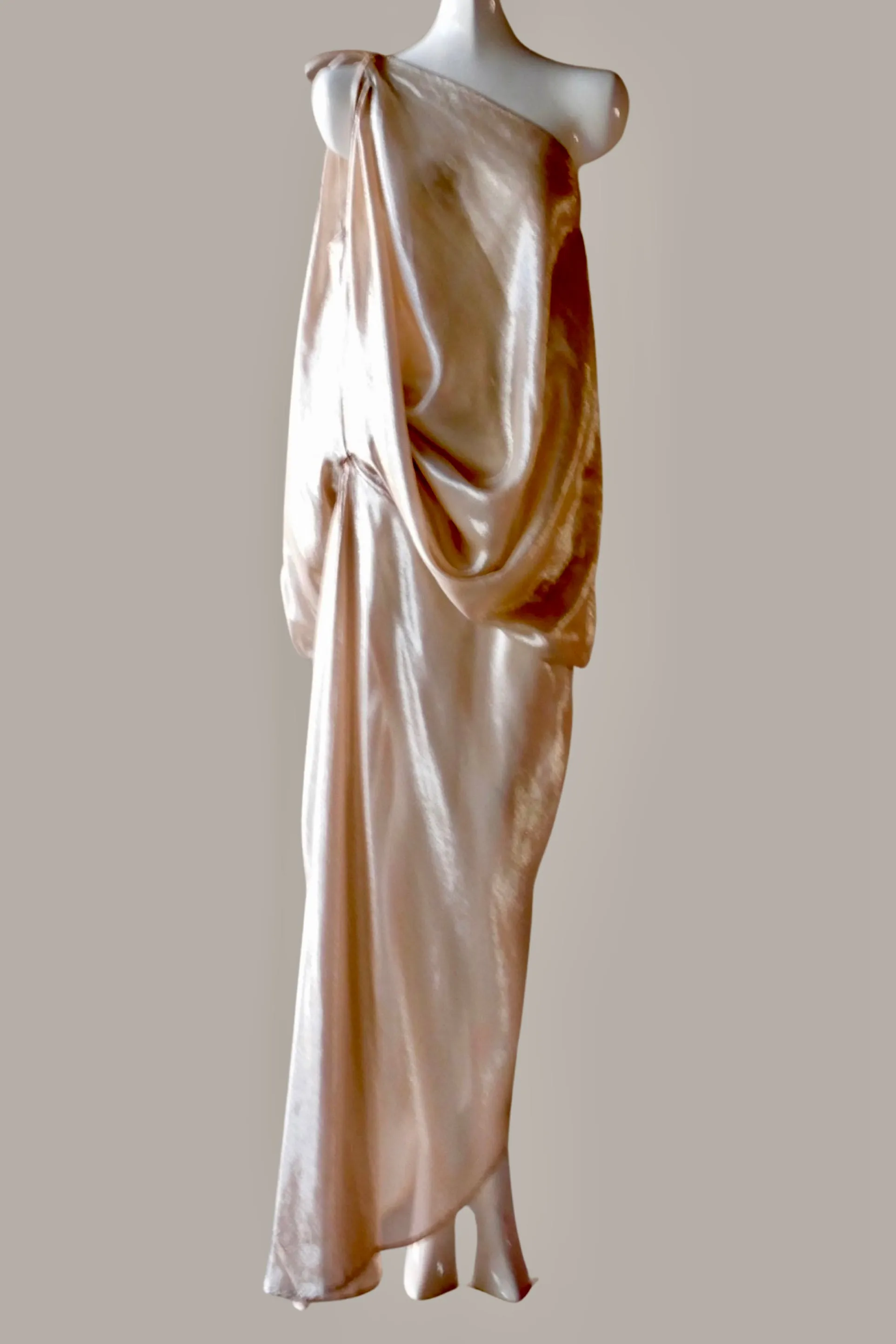 Infinite Mantaray Gown Silk Lame’ Cocca/Silver {Made to Order}