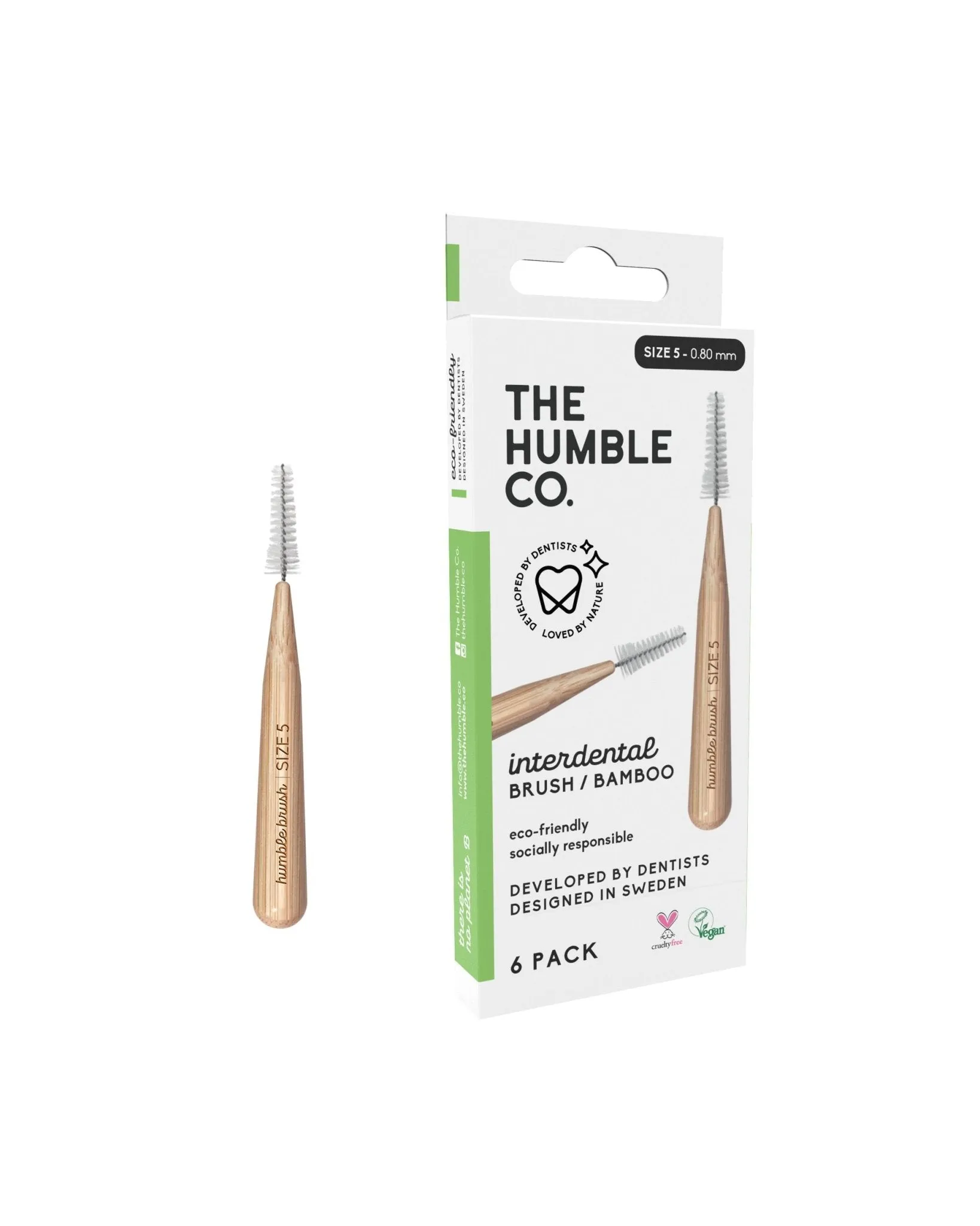 Interdental Brush Bamboo - SIZE 5 - 0,8 mm