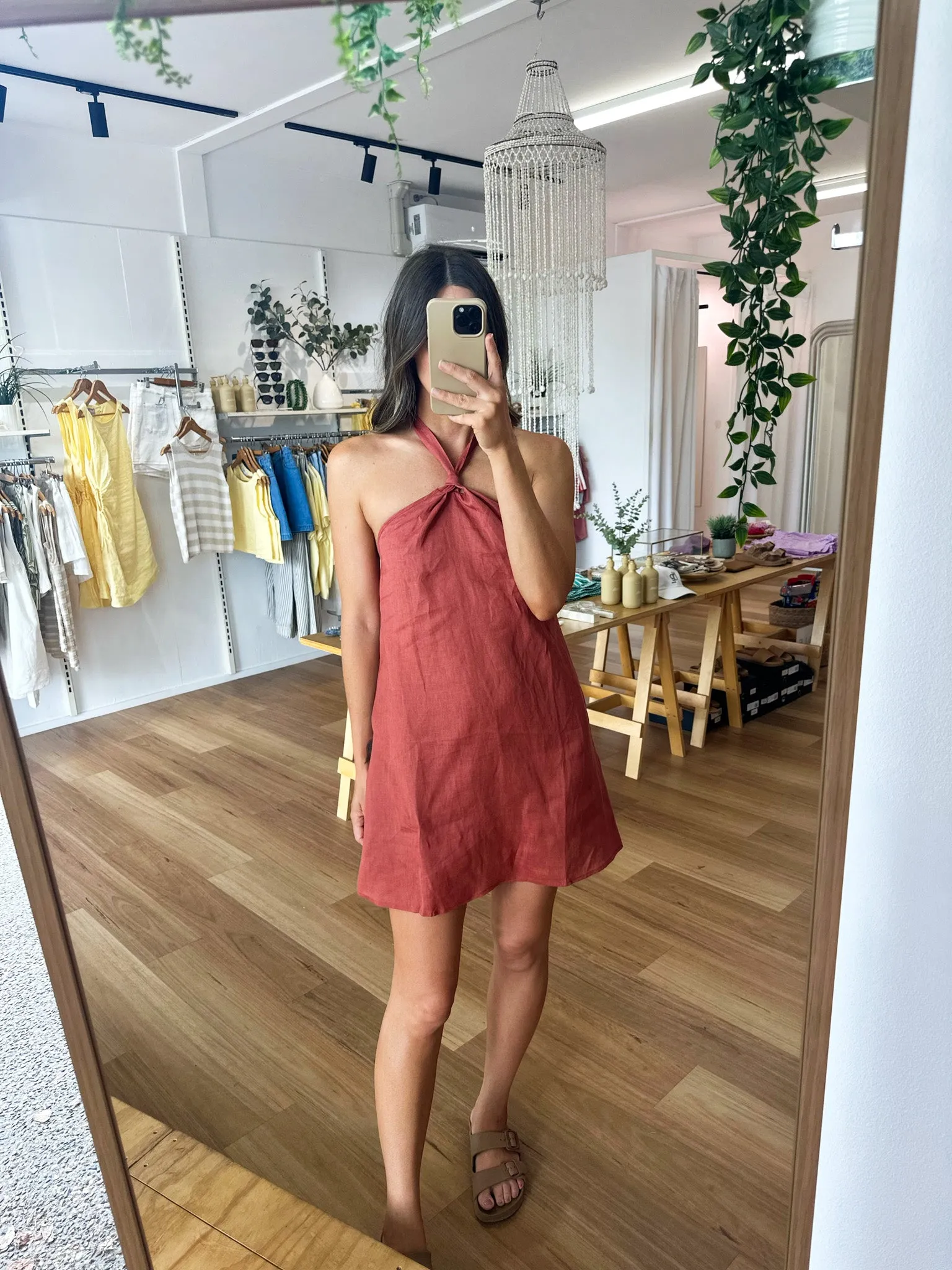 Isobel Linen Mini Rust