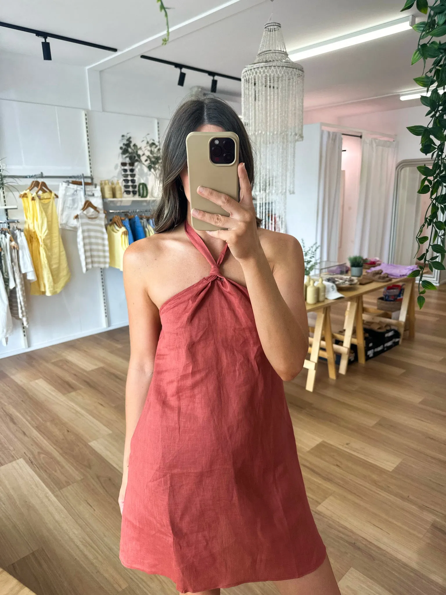 Isobel Linen Mini Rust