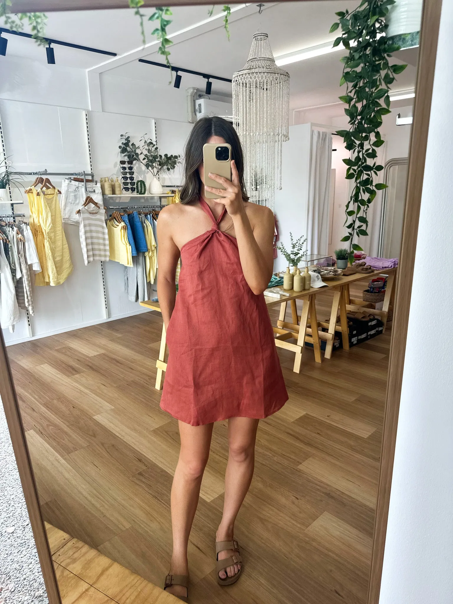 Isobel Linen Mini Rust