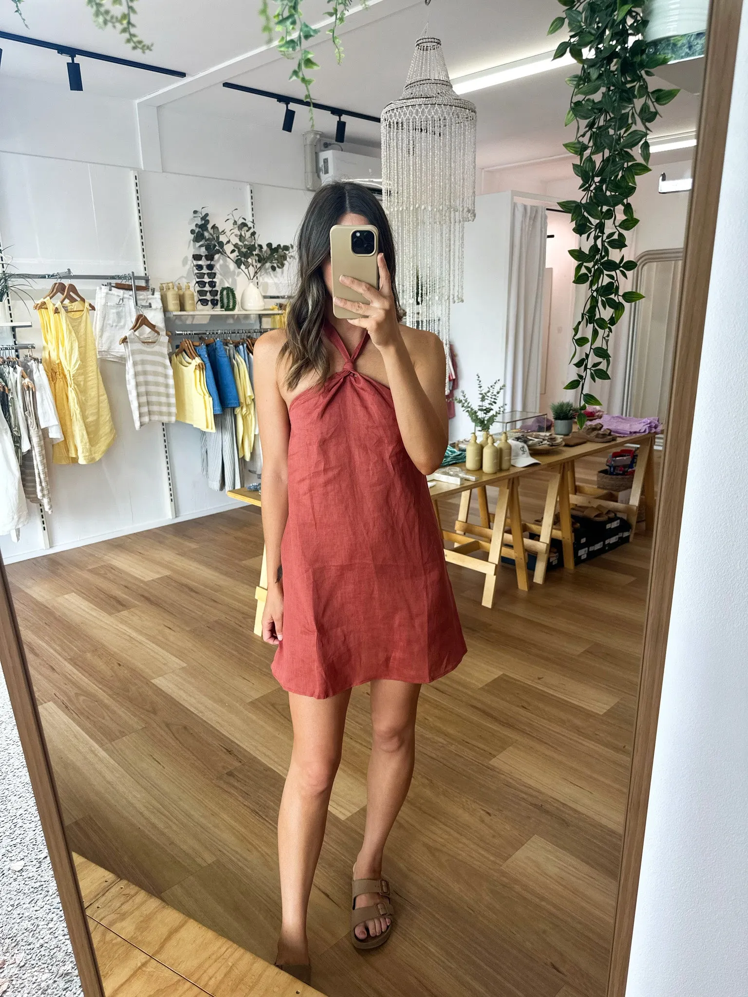 Isobel Linen Mini Rust