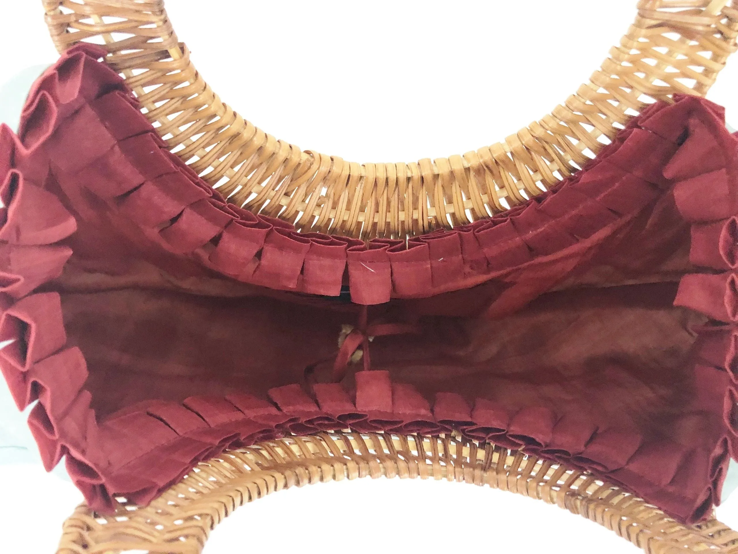 Jamin Puech Rattan And Silk Handle Bag