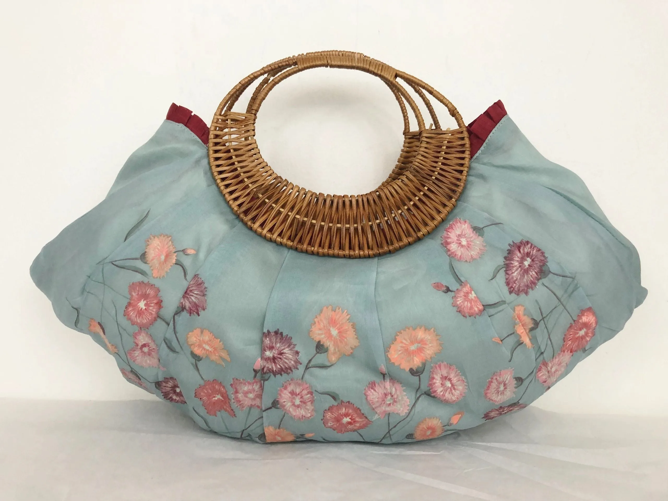 Jamin Puech Rattan And Silk Handle Bag