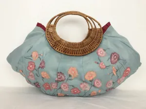 Jamin Puech Rattan And Silk Handle Bag