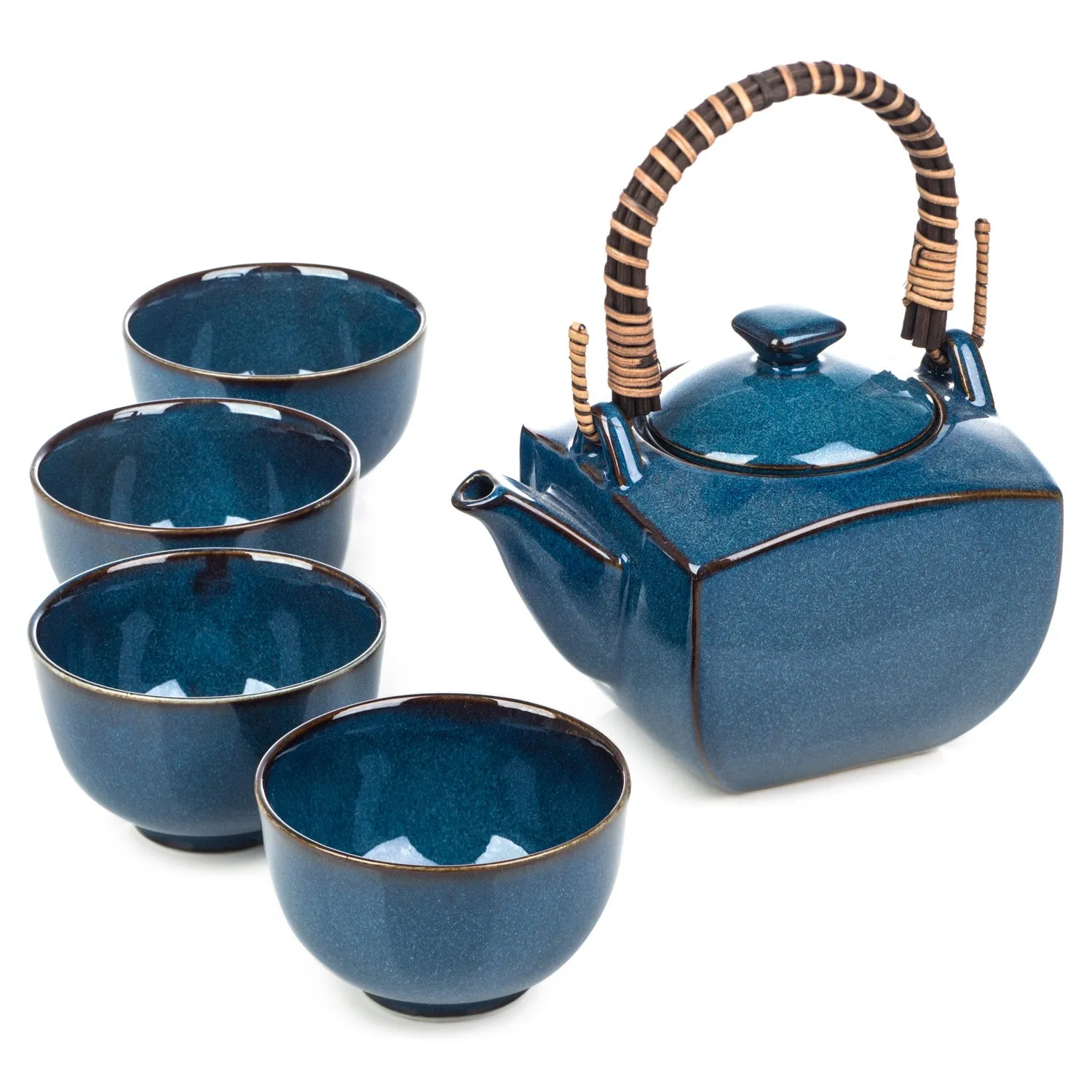 Japanese Tea Pot Set - Shinnamako Glaze