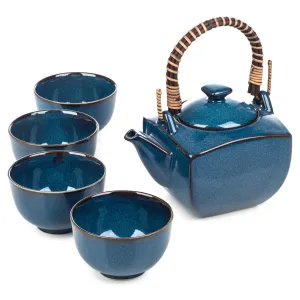 Japanese Tea Pot Set - Shinnamako Glaze