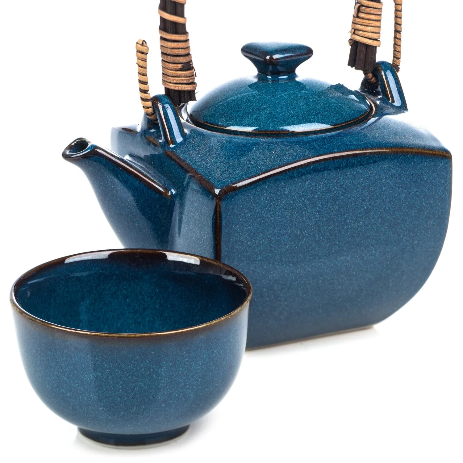 Japanese Tea Pot Set - Shinnamako Glaze