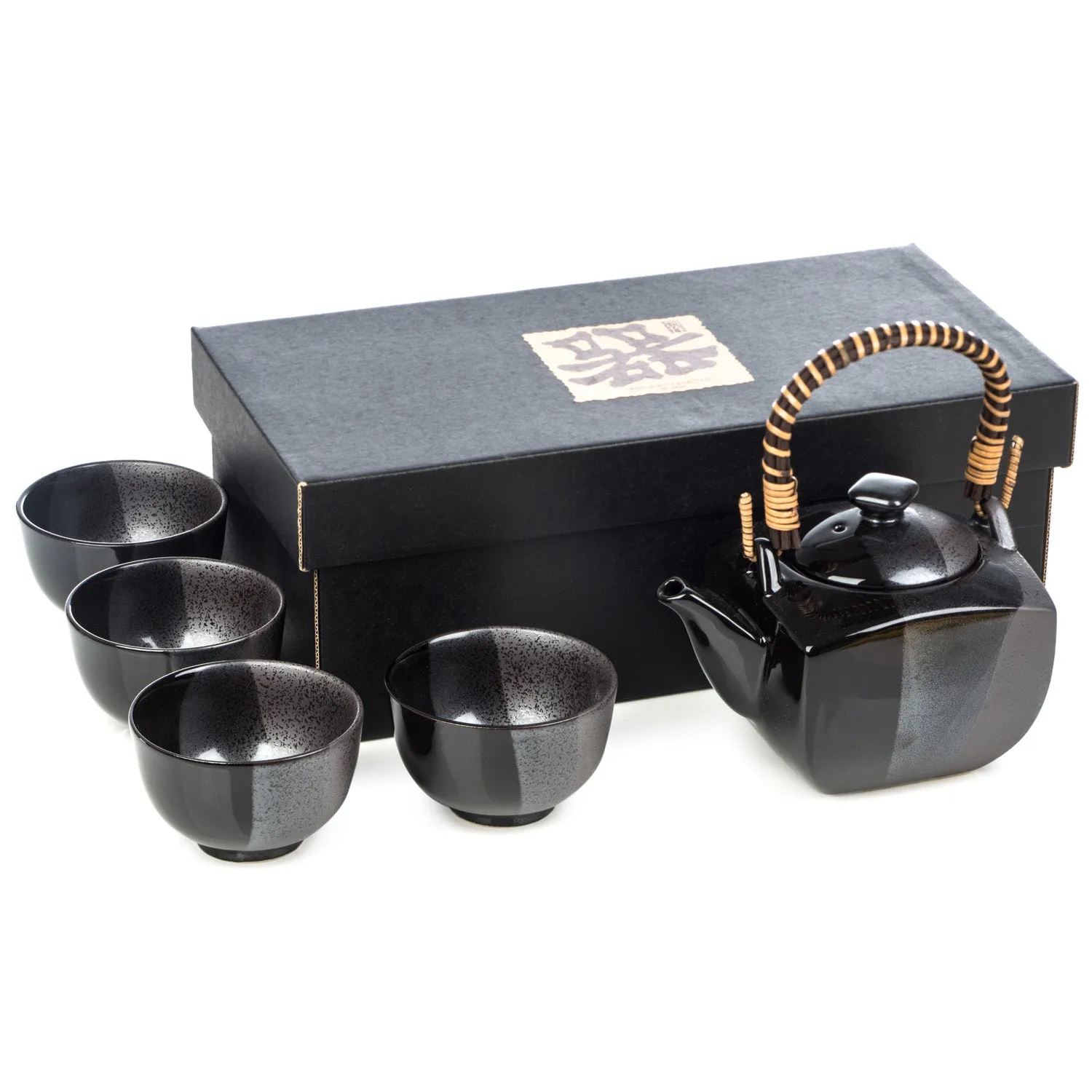 Japanese Tea Pot Set - Sumi Glaze