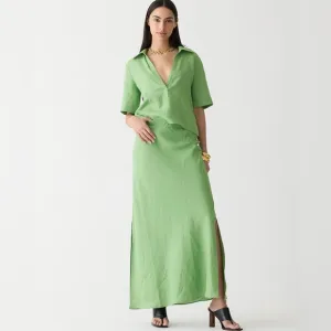 J.Crew Gwyneth slip skirt in linen BY899