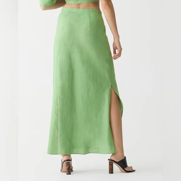 J.Crew Gwyneth slip skirt in linen BY899