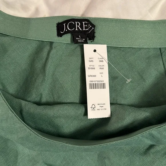 J.Crew Gwyneth slip skirt in linen BY899