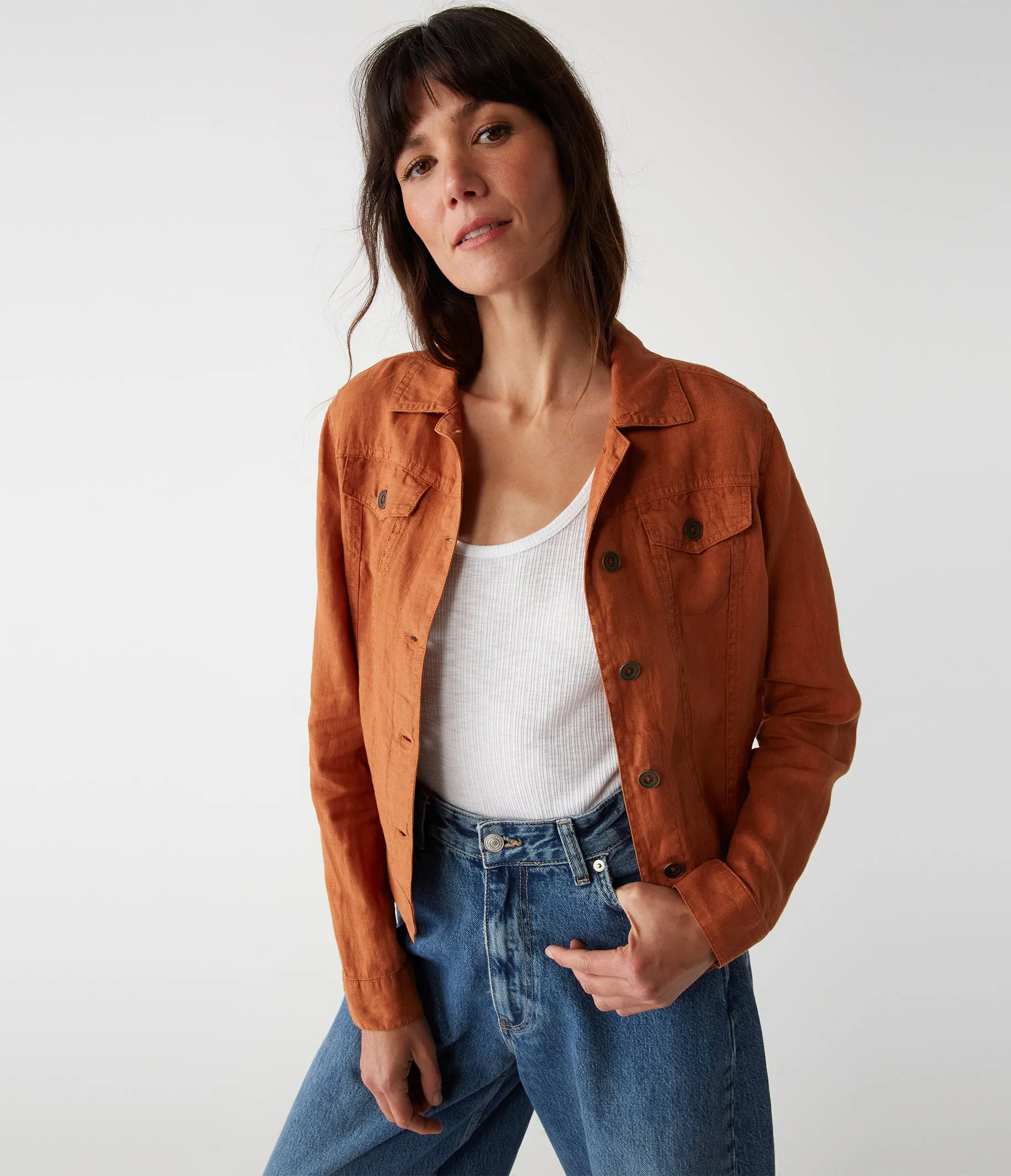 Jean Linen Jacket