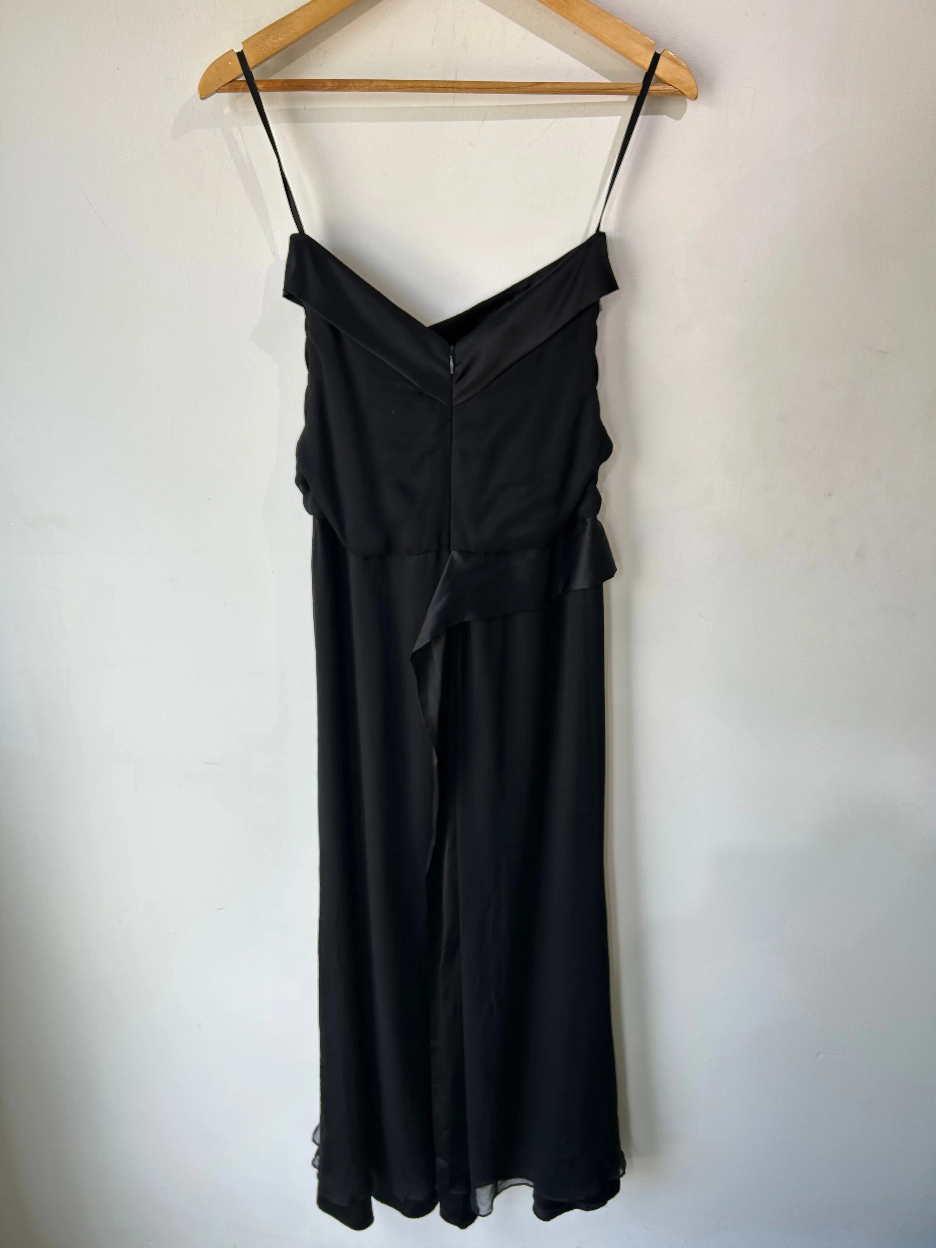 Jenny Yoo Black Silk Gown