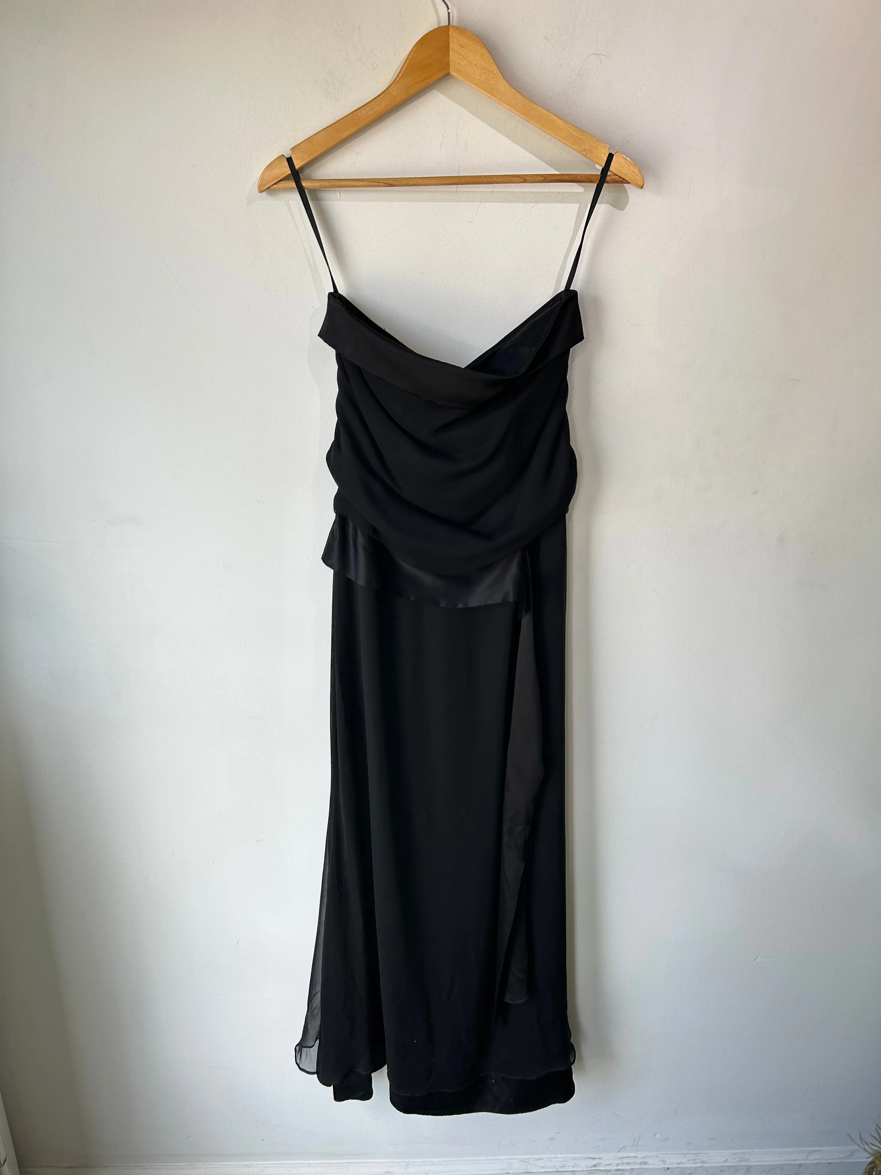 Jenny Yoo Black Silk Gown