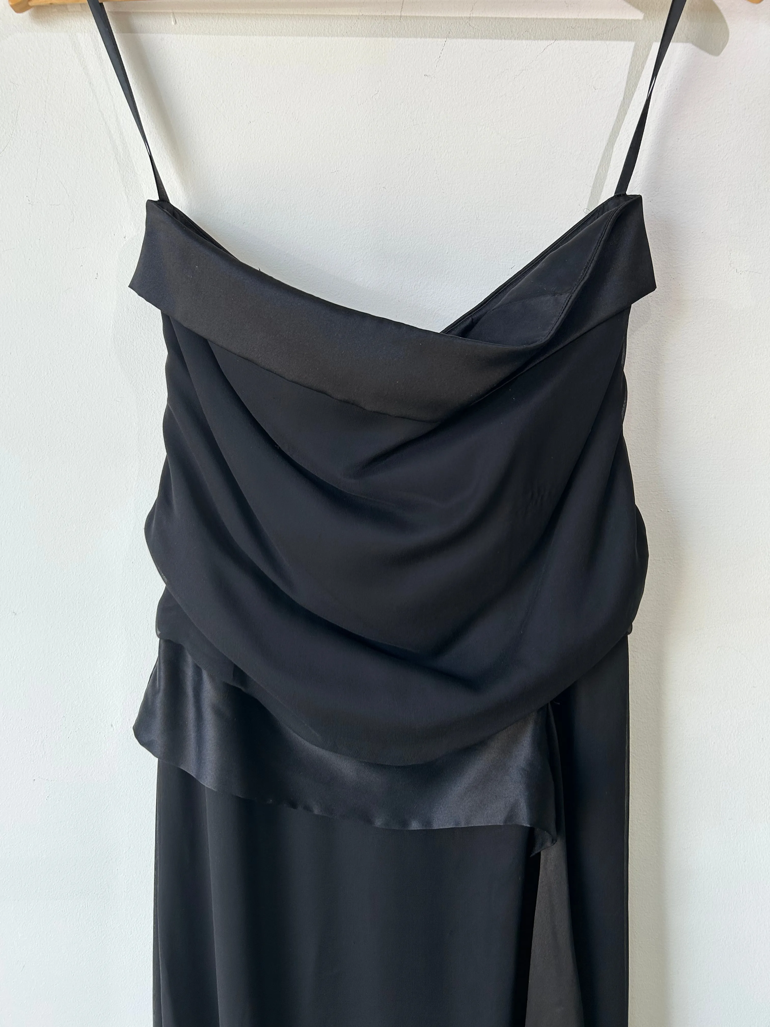 Jenny Yoo Black Silk Gown
