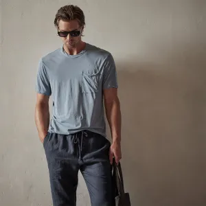 Jersey Short Sleeve Pocket Crew - Bluestone Pigment