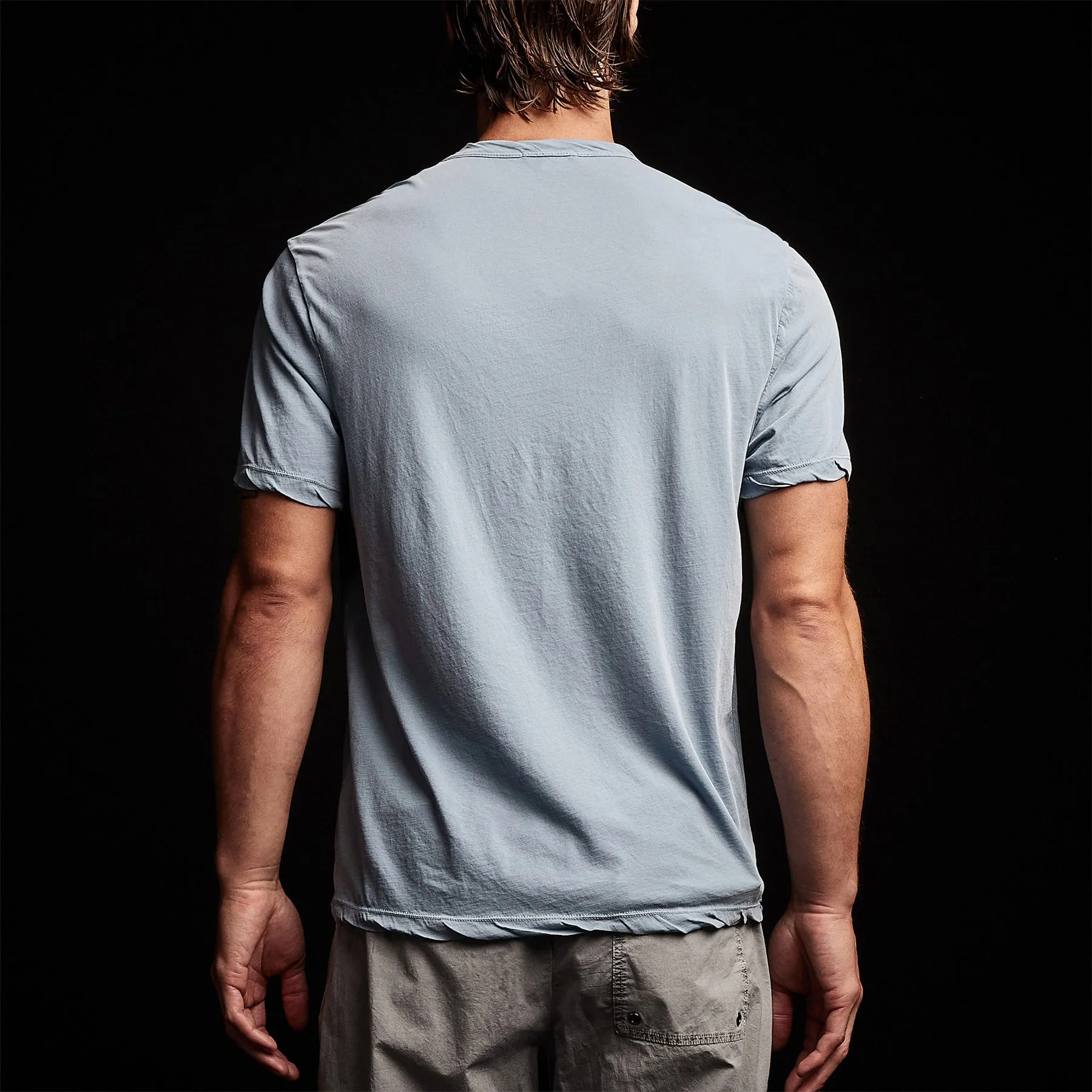Jersey Short Sleeve Pocket Crew - Bluestone Pigment