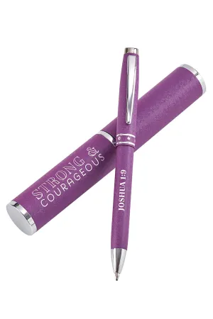 Joshua 1:9 'Strong & Courageous' Pen in Gift Case