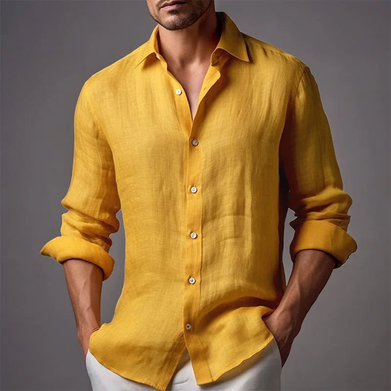 Kaelan - Men's Casual Lapel Slim Fit Long Sleeve Shirt