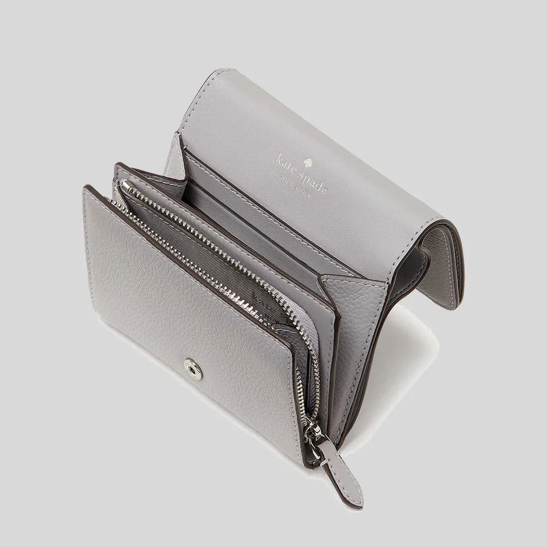 KATE SPADE Kayla Small L-zip Wallet Mountain Grey RB-KK056