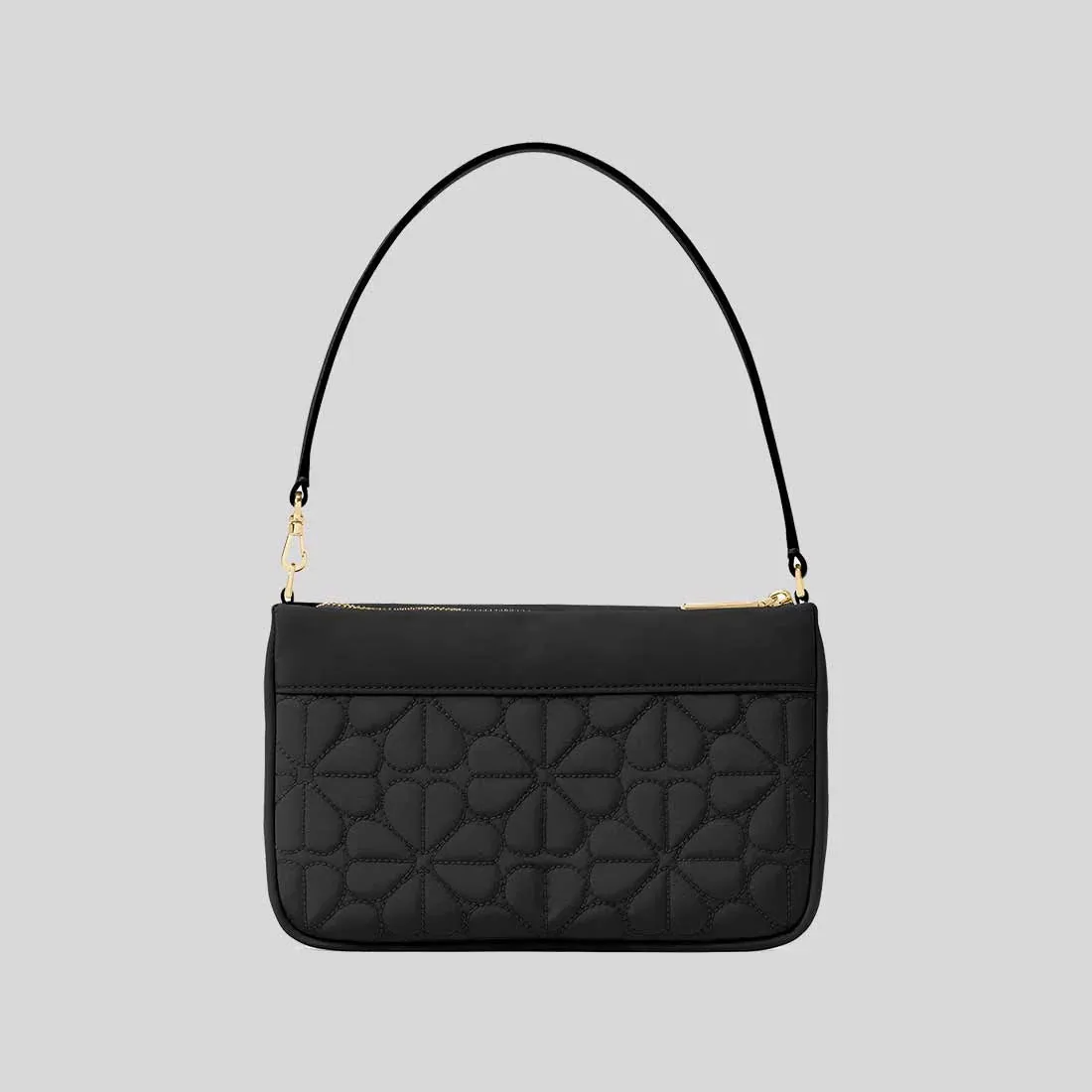 KATE SPADE Spade Flower Quilted Fabric Convertible Wristlet Black RB-KK255