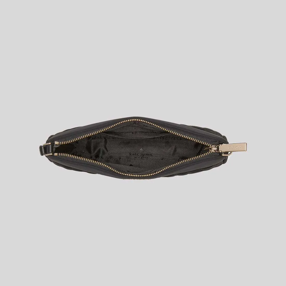 KATE SPADE Spade Flower Quilted Fabric Convertible Wristlet Black RB-KK255