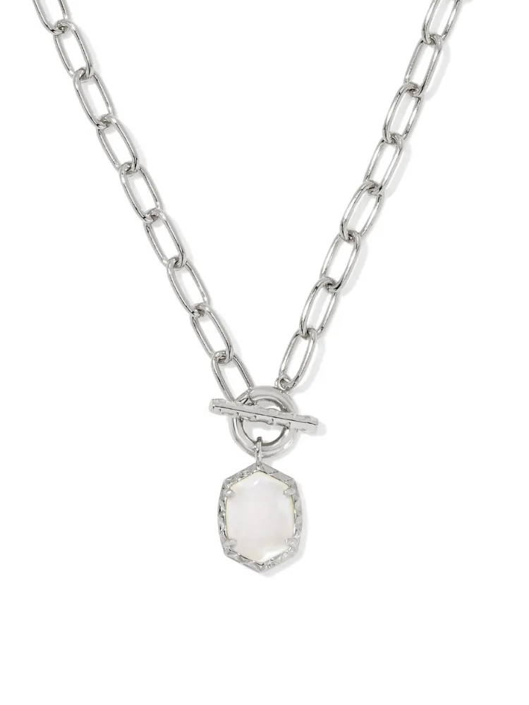 Kendra Scott Daphne Link & Chain Necklace - Silver & Ivory MOP