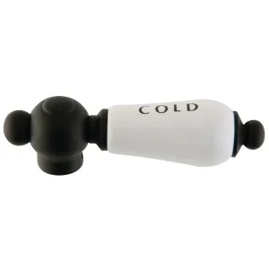Kingston Brass CCPL5CSC Porcelain Lever Handle (Cold Side), Oil Rubbed Bronze