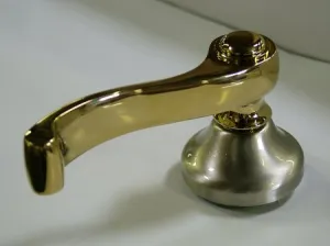 Kingston Brass KBH8639FL Metal Lever Handle, Brushed Nickel/Polished Brass