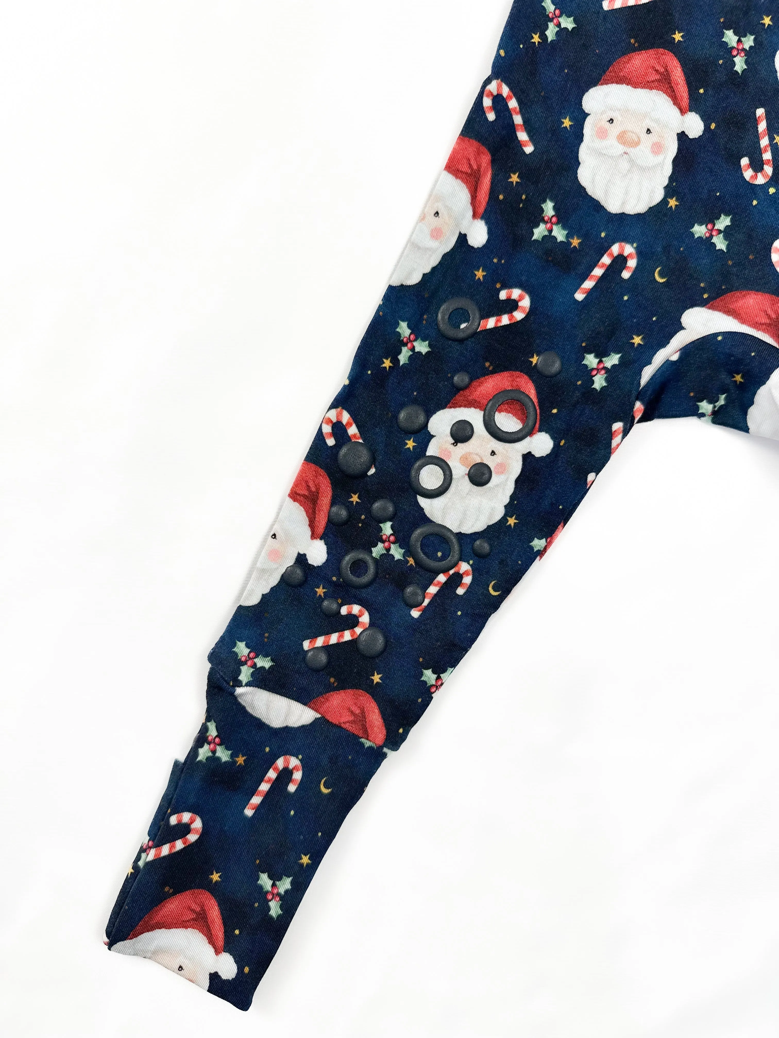 Knee-Grip Santa Convertible Footie