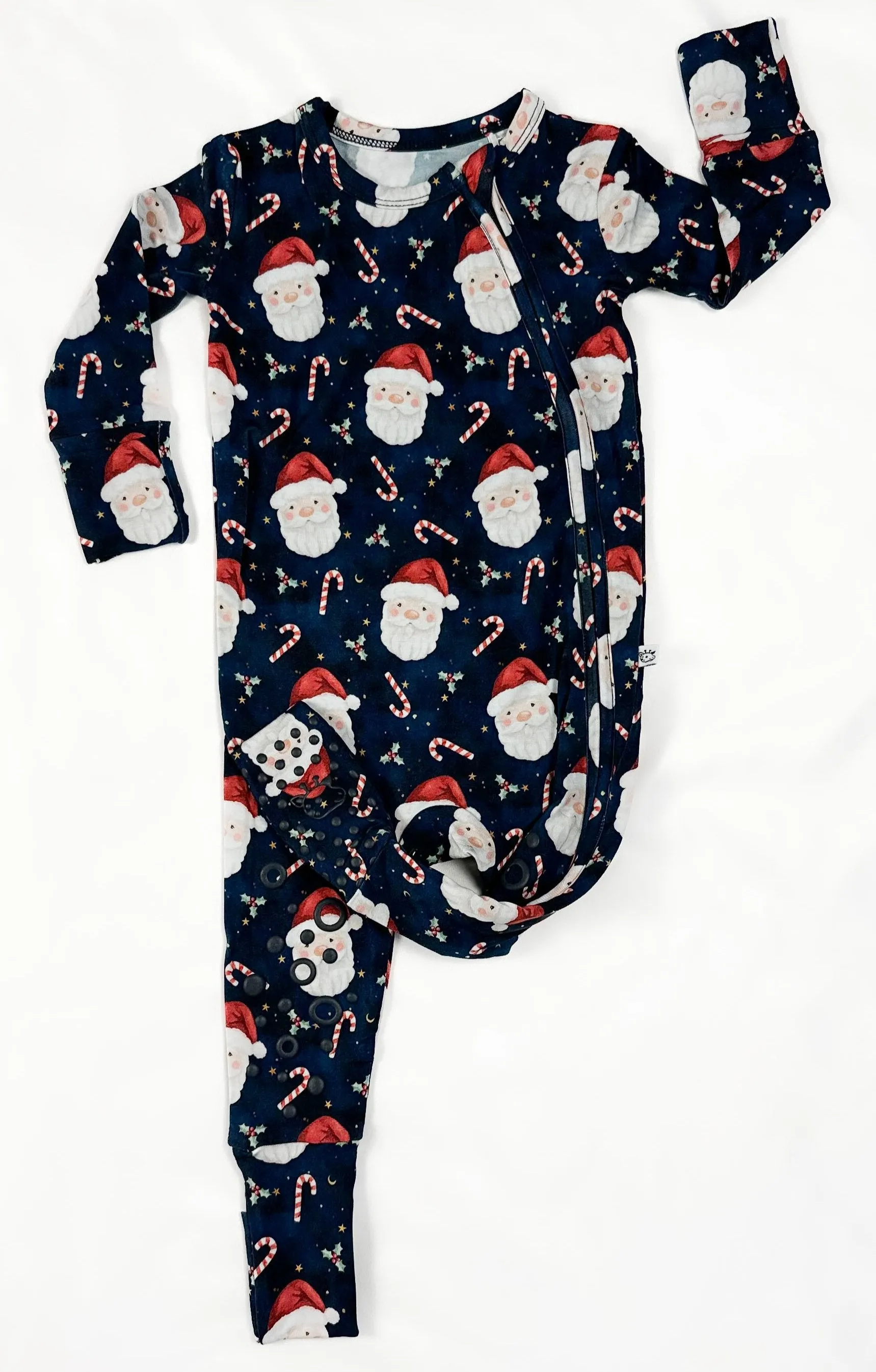 Knee-Grip Santa Convertible Footie
