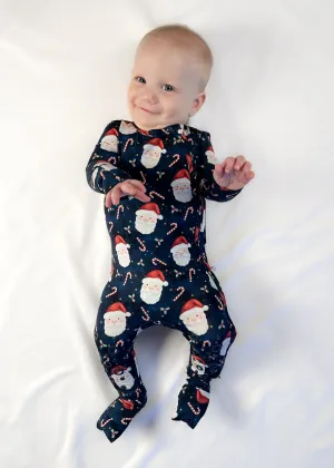 Knee-Grip Santa Convertible Footie