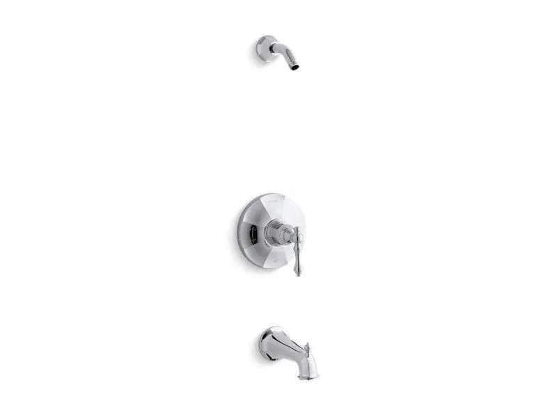 KOHLER K-TLS13492-4 Kelston Rite-Temp(R) bath and shower valve trim with lever handle and spout, less showerhead