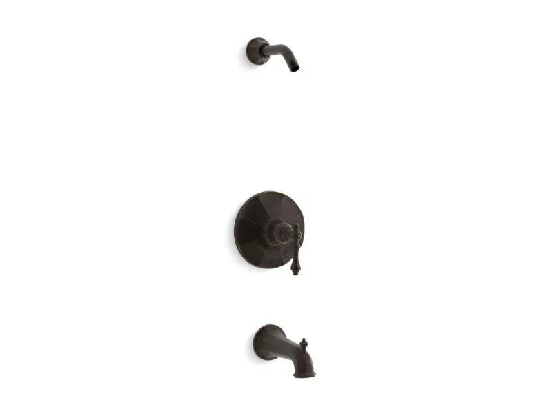 KOHLER K-TLS13492-4 Kelston Rite-Temp(R) bath and shower valve trim with lever handle and spout, less showerhead