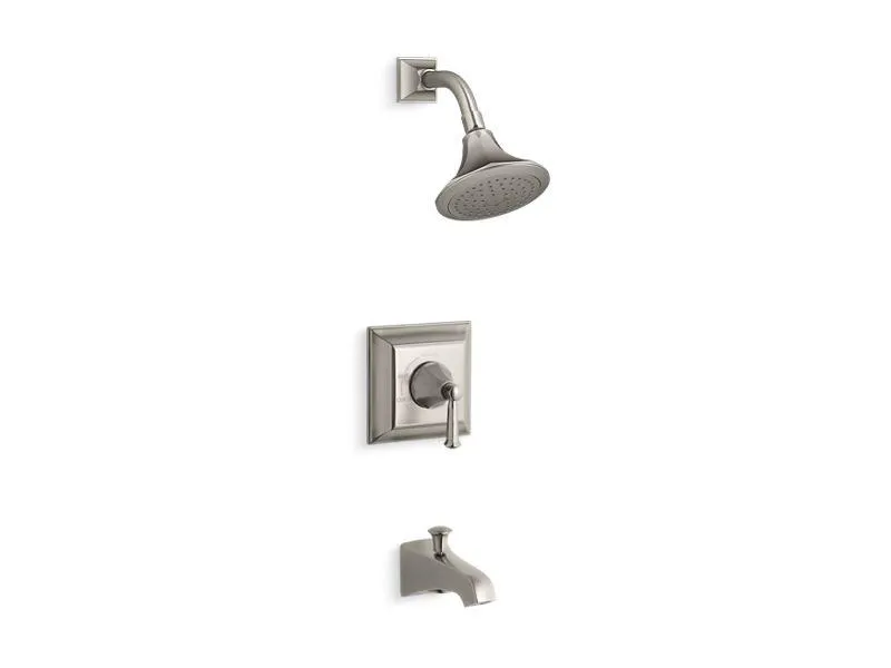 KOHLER K-TS461-4S Memoirs Stately Rite-Temp bath and shower valve trim with lever handle, spout and 2.5 gpm showerhead