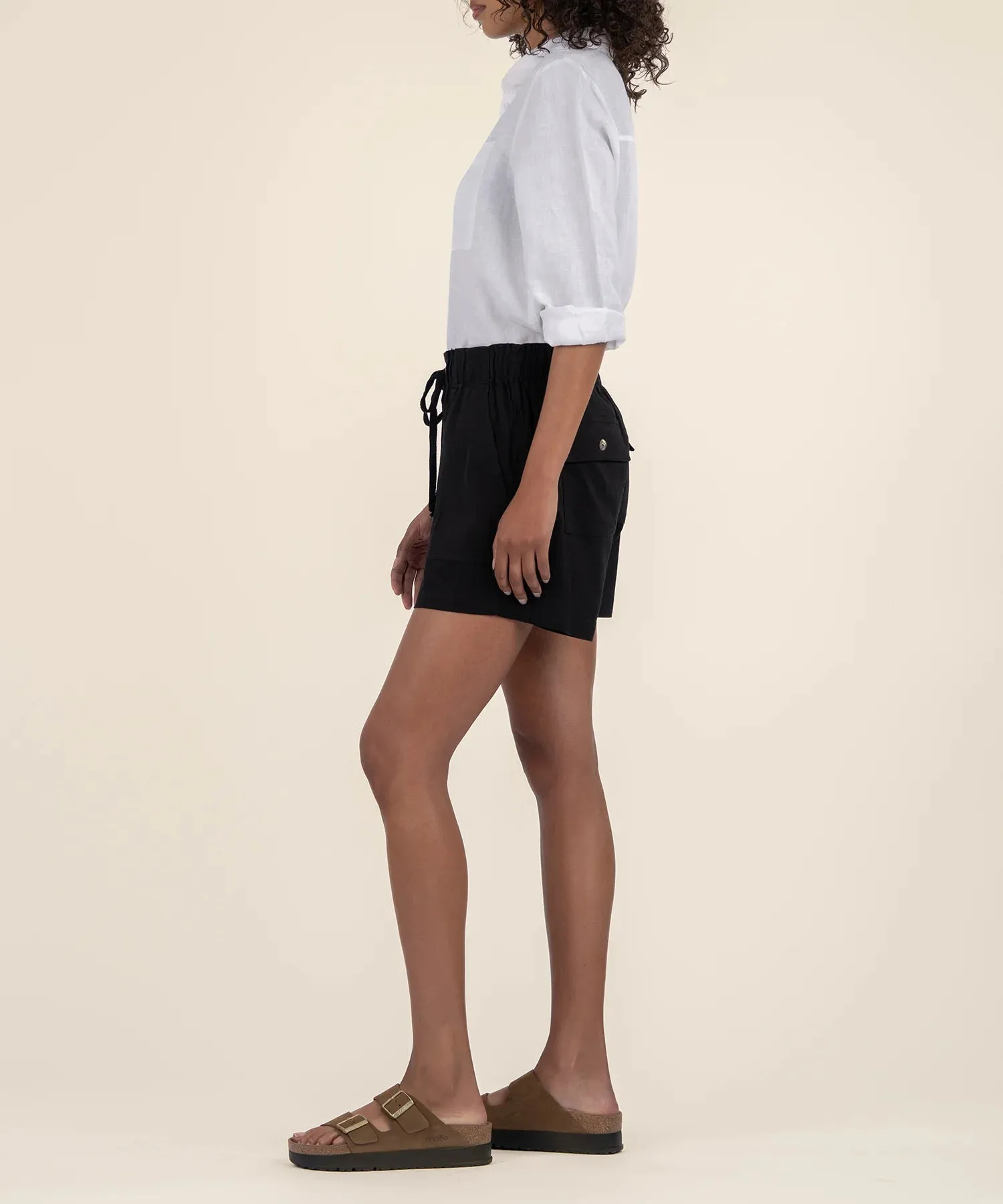 Kut from the Kloth Katana Linen Drawstring Short