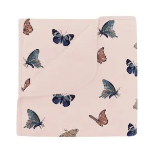 Kyte Baby Printed Baby Blanket in Blush Butterfly