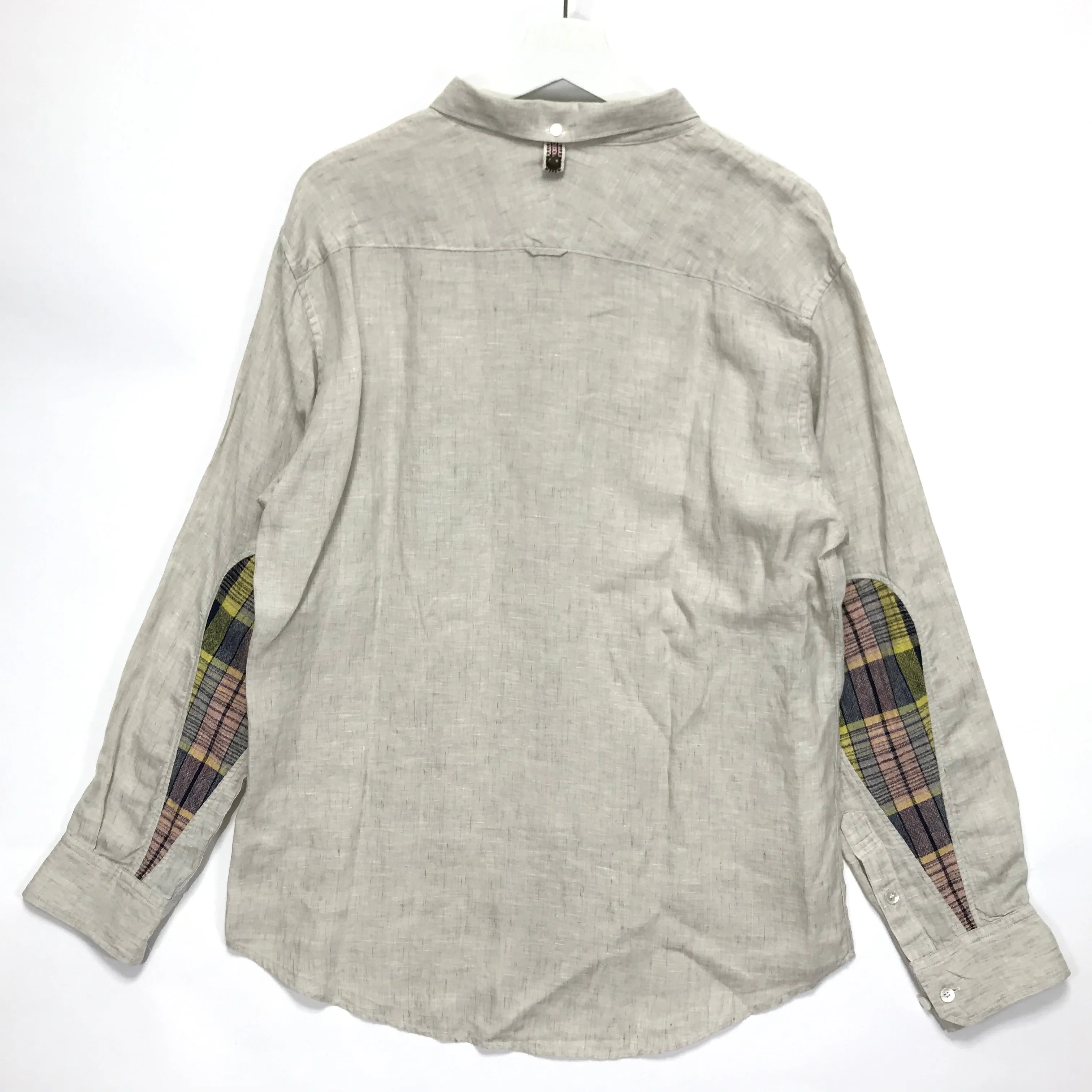 [L] Visvim Albacore Linen Check LS Shirt Beige