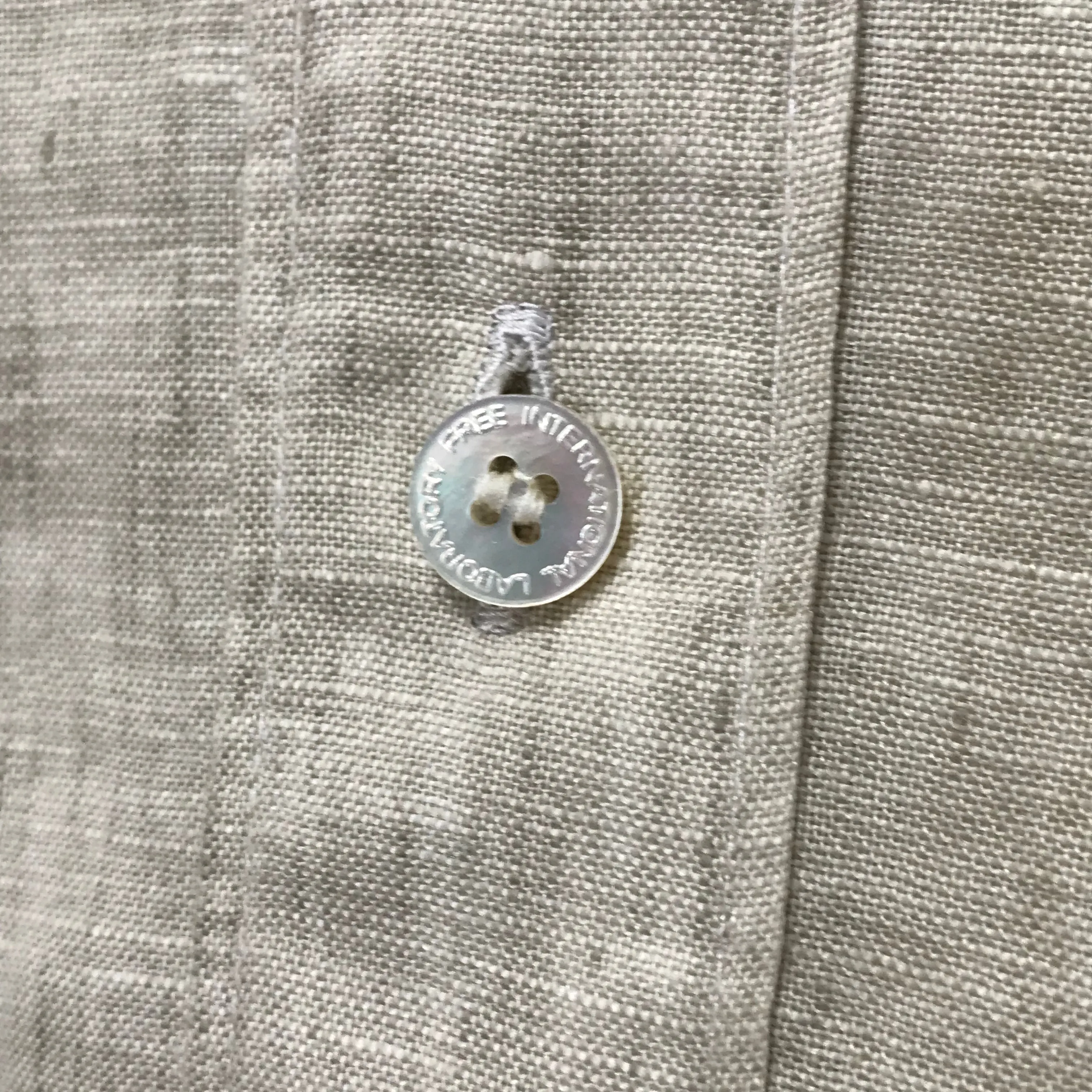[L] Visvim Albacore Linen Check LS Shirt Beige