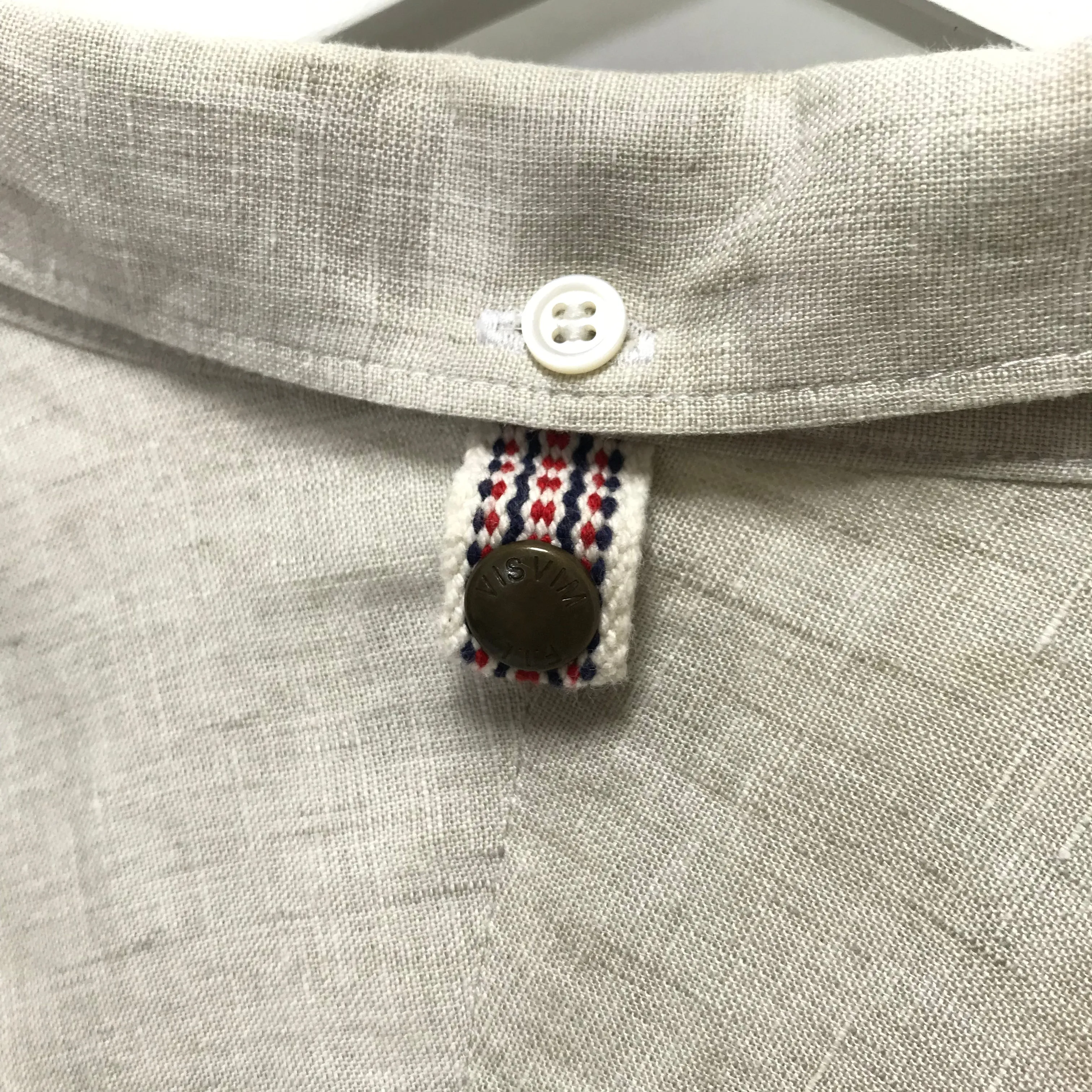 [L] Visvim Albacore Linen Check LS Shirt Beige