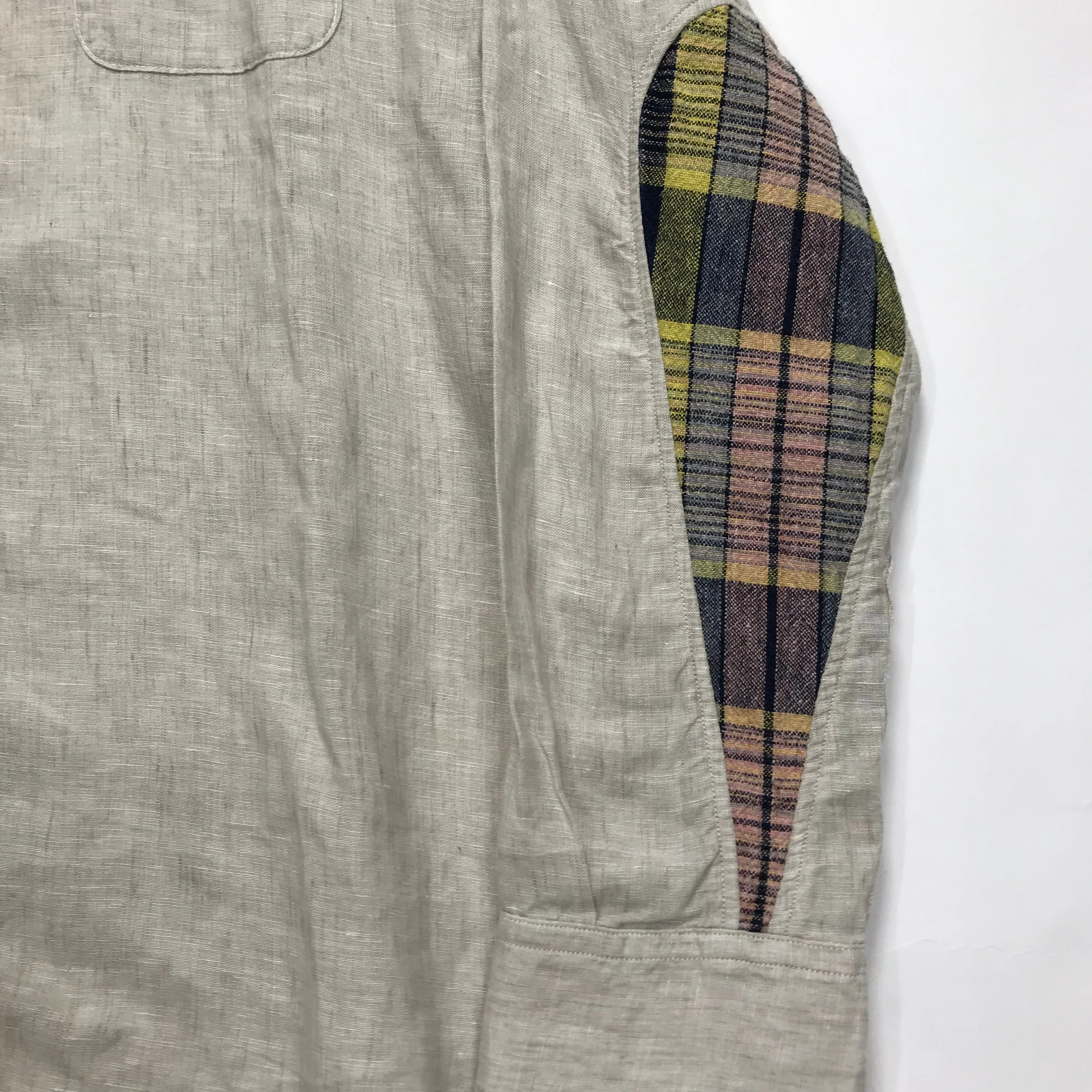 [L] Visvim Albacore Linen Check LS Shirt Beige