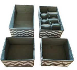 La Luna Sock Organizer Drawer Organizer Dresser Closet Clothes Kitchen Junk Drawer Divider Hanging Closet Organizer Baby Drawer Organizer Lipstick Organizer Makeup Organizer Countertop 4 Set
