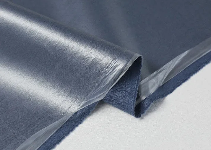 Laminated Linen Blend Waterproof Fabric, Solid Colors, 54 inches Wide, Non-glossy TPU Coating - By the Yard 40187-1
