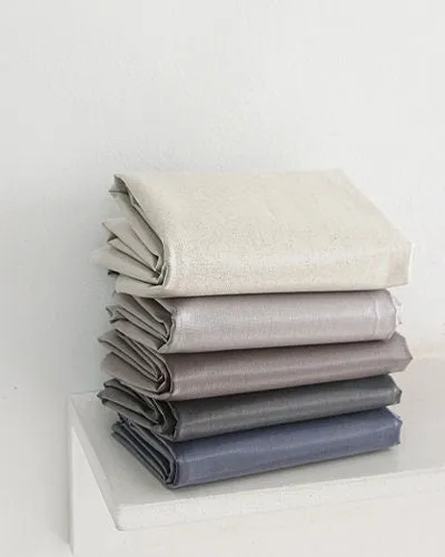 Laminated Linen Blend Waterproof Fabric, Solid Colors, 54 inches Wide, Non-glossy TPU Coating - By the Yard 40187-1