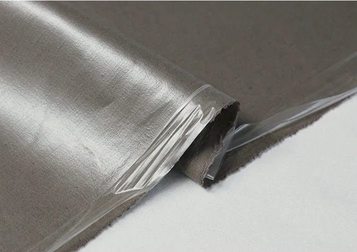 Laminated Linen Blend Waterproof Fabric, Solid Colors, 54 inches Wide, Non-glossy TPU Coating - By the Yard 40187-1