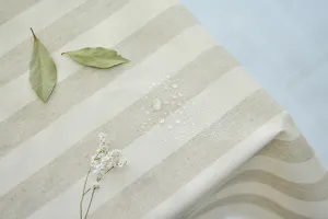 Laminated Linen Fabric - 3 cm Stripe - By the Yard 94555