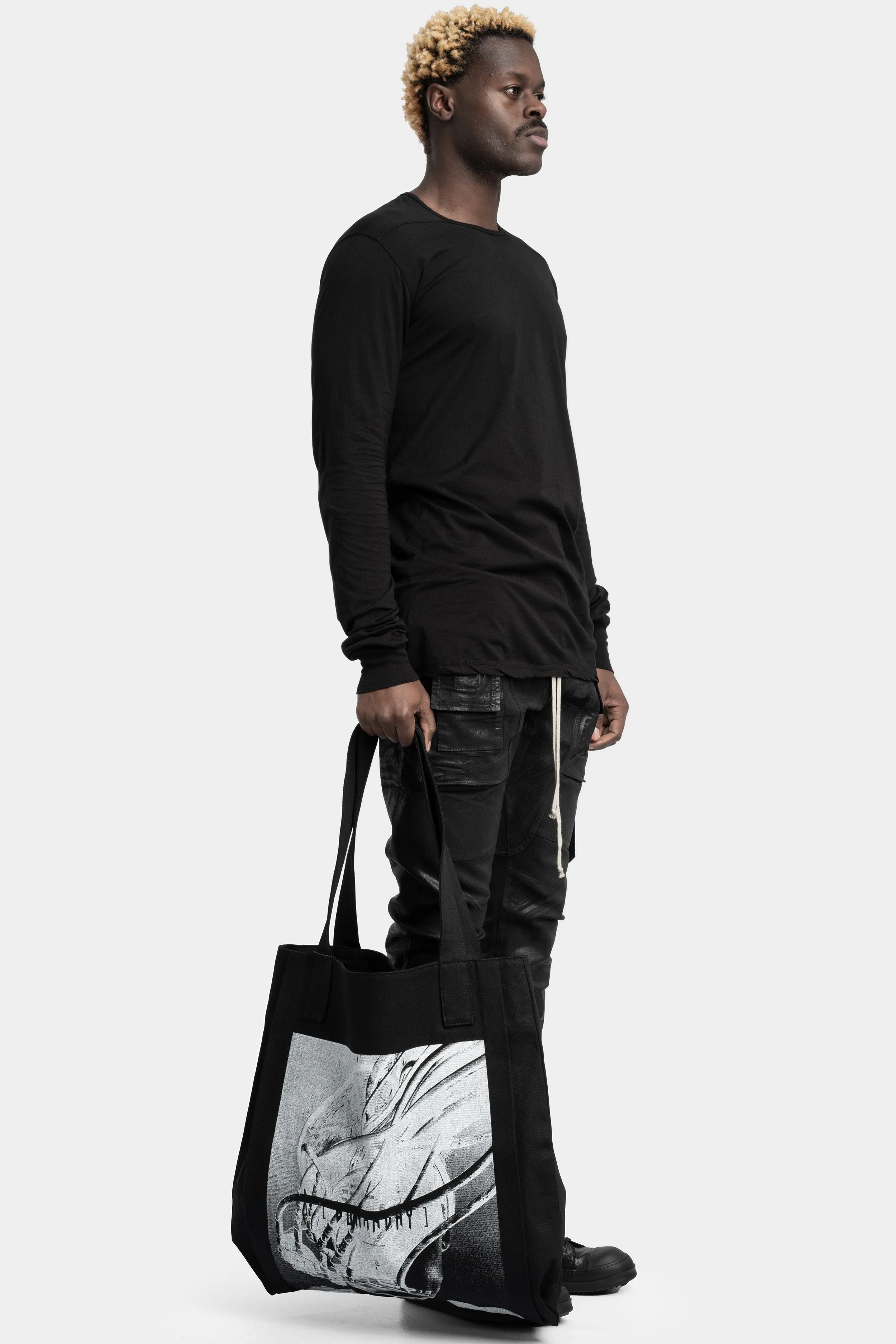 Large printed tote bag