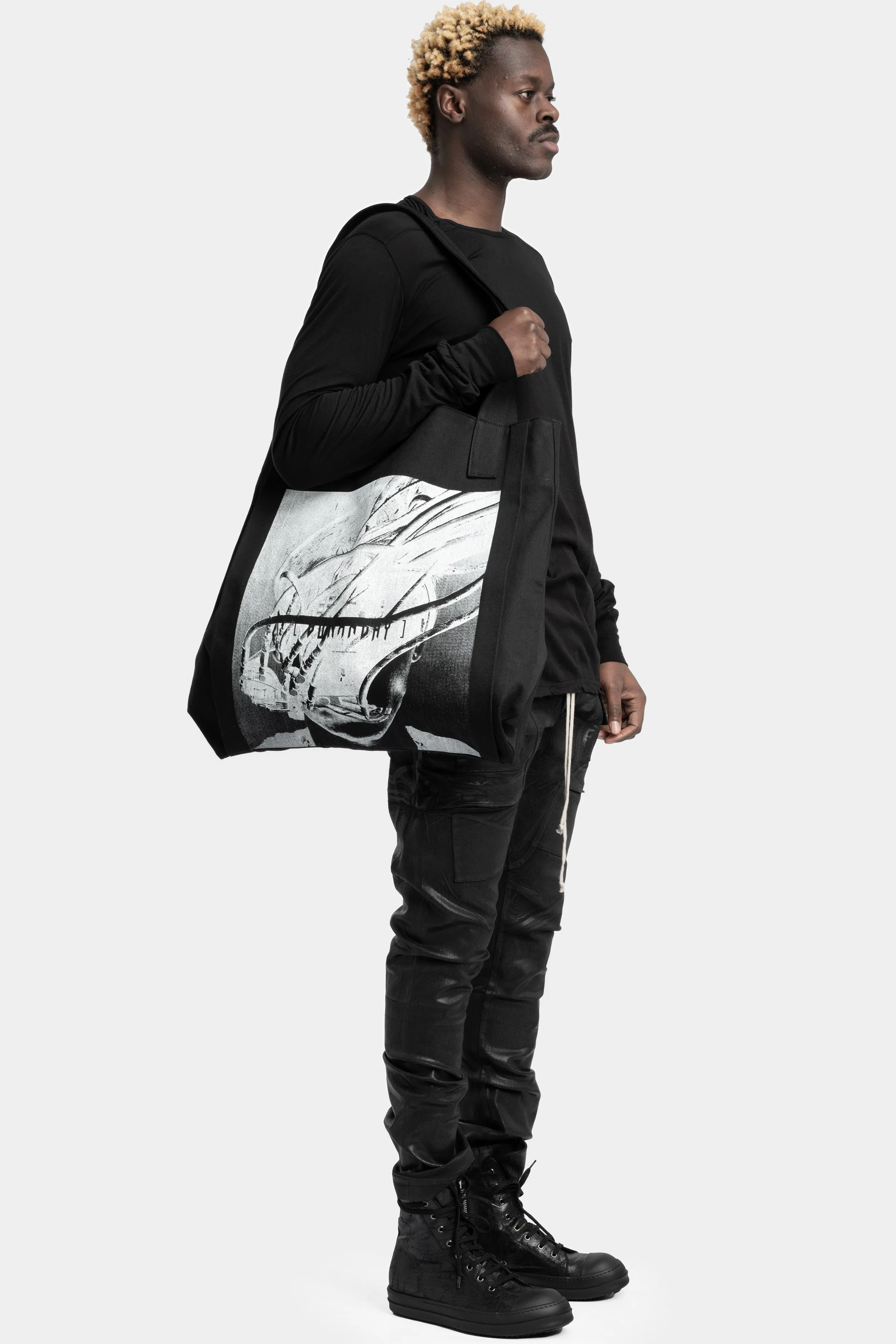 Large printed tote bag